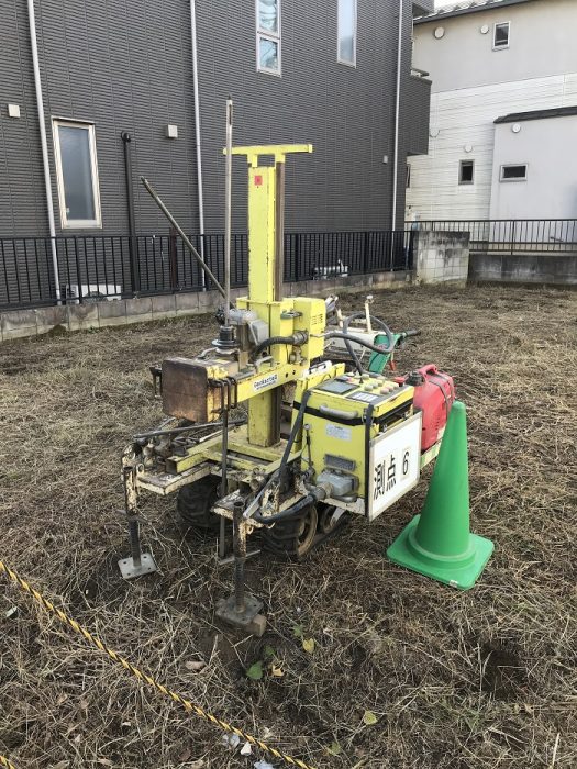 江戸川区で無垢材をふんだんに使用した注文住宅を建てる工務店ニットー住宅　地盤調査