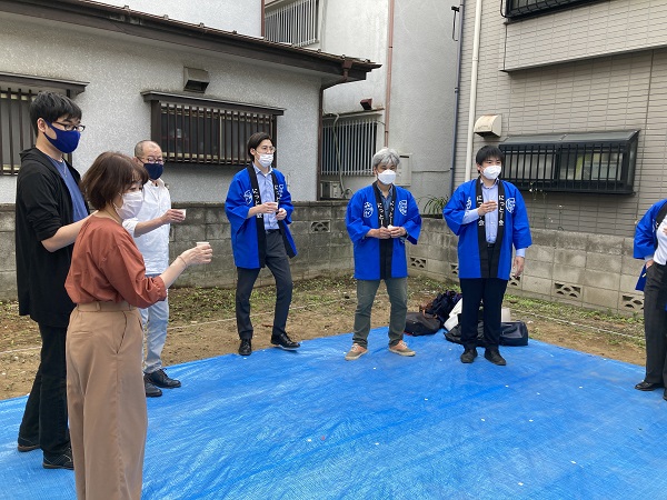 江戸川区で自然素材を使用した注文住宅を建てる工務店ニットー住宅の地鎮祭の写真